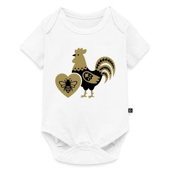 Rooster Bee Farm Cottagecore Vie à la campagne - Body à manches courtes Premium Bébé - blanc - Devant