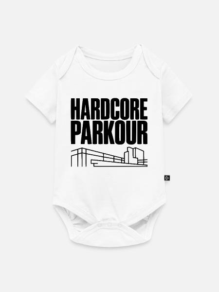 Hardcore Parkour - Baby Premium Kurzarmbody - Weiß
