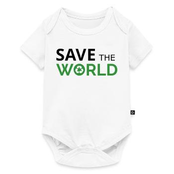 Sauvez le monde - Body à manches courtes Premium Bébé - blanc - Devant