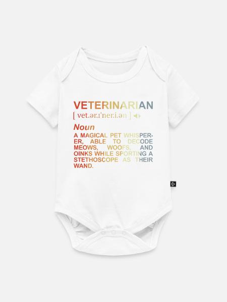 Tierarzt Bedeutung - Baby Premium Kurzarmbody - Weiß