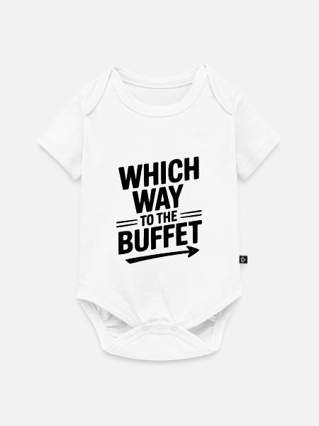 Welcher Weg zum Buffet - Baby Premium Kurzarmbody - Weiß