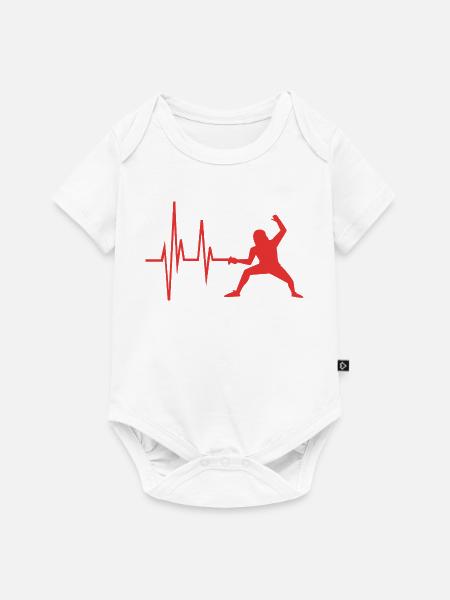 Fechten - Baby Premium Kurzarmbody - Weiß