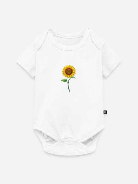 Sonnenblume - Baby Premium Kurzarmbody - Weiß