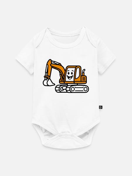Excavator Kids - Baby Premium Kurzarmbody - Weiß