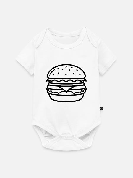 Cheeseburger - Baby Premium Kurzarmbody - Weiß