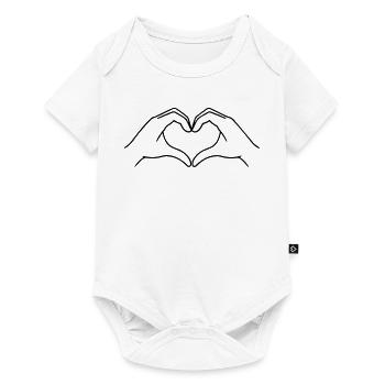 Heart Hands Line Art | K-Pop Love - Baby Premium short-sleeve bodysuit - white - Front