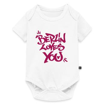Berlin loves you graffiti style - Baby Premium short-sleeve bodysuit - white - Front