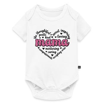 Pink Heart Mama | Unique Mother's Day Gift - Baby Premium short-sleeve bodysuit - white - Front
