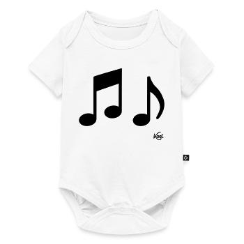 3 Noten - Baby Premium Kurzarmbody - Weiß - Vorne