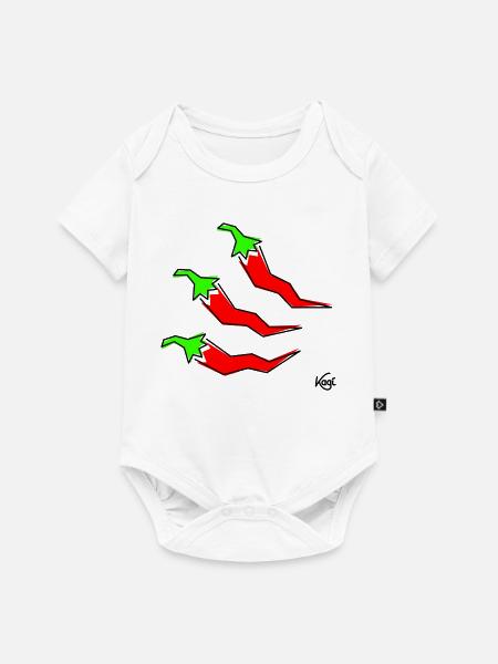 three pepperonis - Baby Premium short-sleeve bodysuit - white