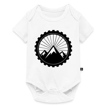 MTB Gravel Bike Mountains Tire Logo - Baby Premium short-sleeve bodysuit - white - Front