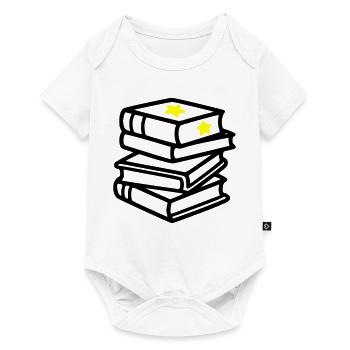 Stack of Books Star Fantasy Reading Book Club - Baby Premium short-sleeve bodysuit - white - Front
