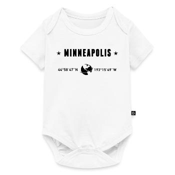 Minneapolis Minnesota Coordinates Planet Earth - Baby Premium short-sleeve bodysuit - white - Front