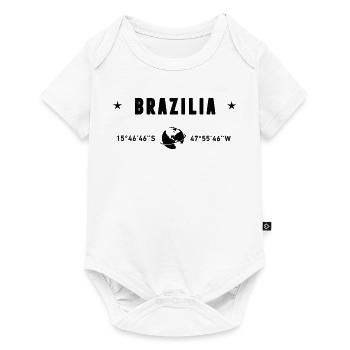 Brasilia Brazil Coordinates Planet Earth - Baby Premium short-sleeve bodysuit - white - Front