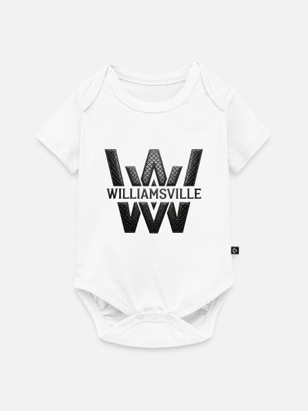 Williamsville Metallic-Logo - Baby Premium Kurzarmbody - Weiß
