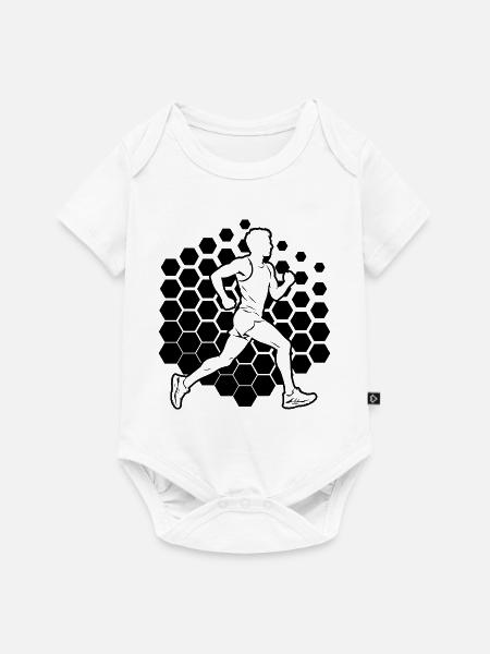 Marathonlaufen Geschenkidee für der Marathonläufer - Baby Premium Kurzarmbody - Weiß