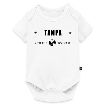 Tampa Florida Coordinates Planet Earth - Baby Premium short-sleeve bodysuit - white - Front