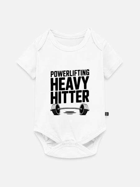 Powerlifting schwerer Schlagmann - Baby Premium Kurzarmbody - Weiß