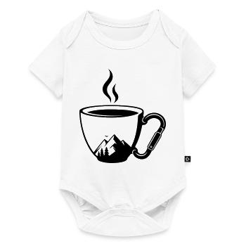 Montagnes Coffee Cup Carabiner en plein air - Body à manches courtes Premium Bébé - blanc - Devant