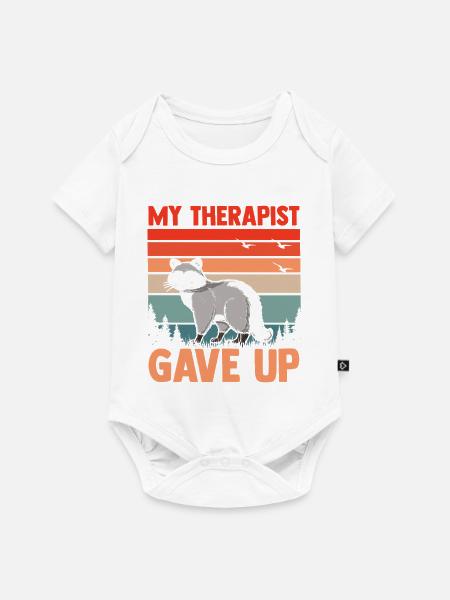 Trash Panda Raccoon - Baby Premium Kurzarmbody - Weiß