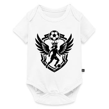 Blason féminin de football Football féminin - Body à manches courtes Premium Bébé - blanc - Devant