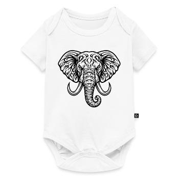 Majestic Elephant Head - Baby Premium short-sleeve bodysuit - white - Front