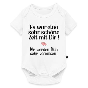 Abschied Kollegin - Schöne Zeit - Baby Premium Kurzarmbody - Weiß - Vorne