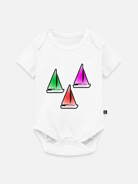 Segeln - Baby Premium Kurzarmbody - Weiß