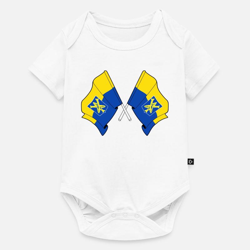 Drapeaux croisés de Zandvoort - Body à manches courtes Premium Bébé - blanc