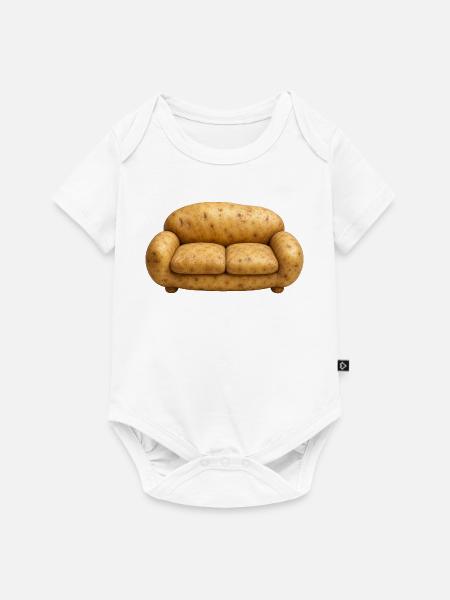 COUCH POTATO - Baby Premium Kurzarmbody - Weiß