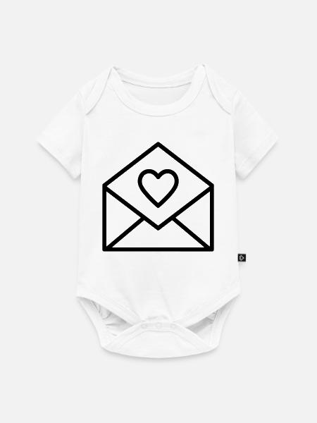 Liebesbrief - Baby Premium Kurzarmbody - Weiß