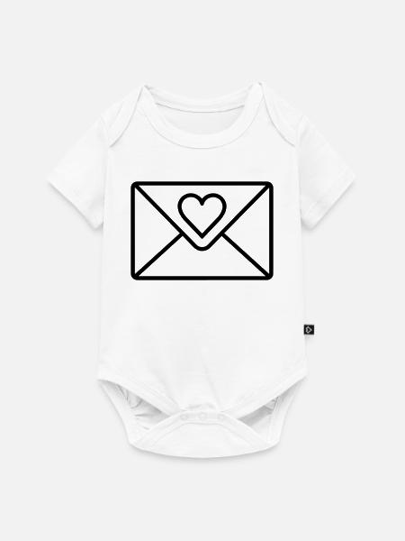 Liebesbrief - Baby Premium Kurzarmbody - Weiß