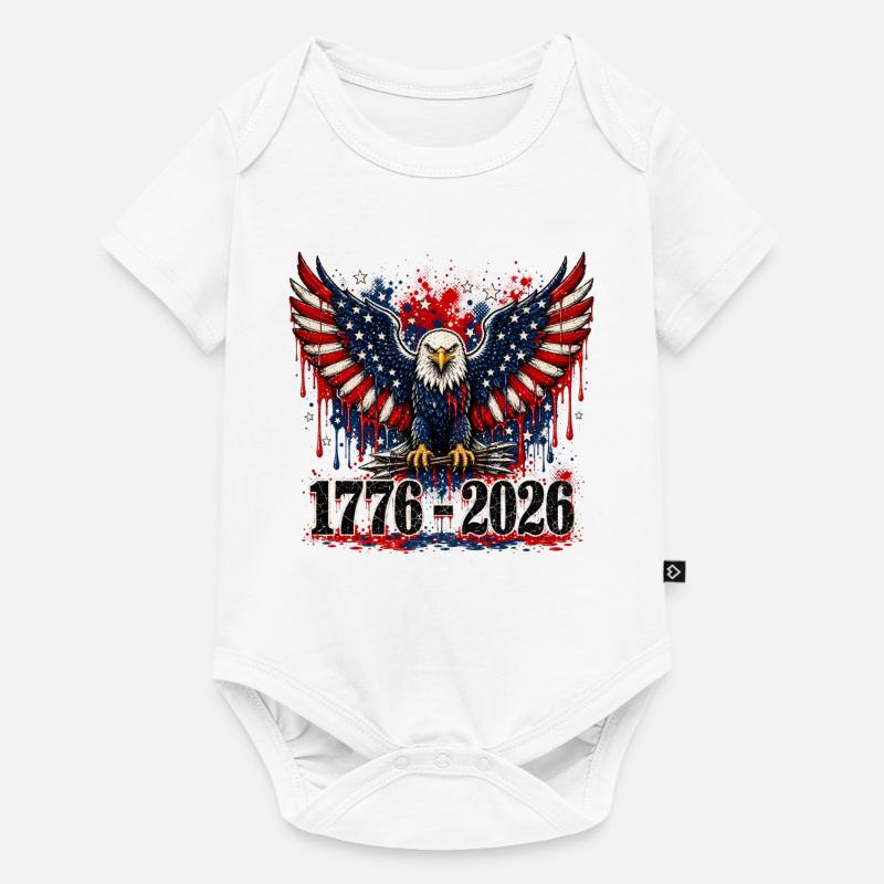 Eagle Patriot 1776–2026 - Body à manches courtes Premium Bébé - blanc