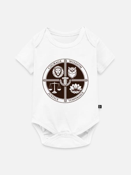 Stoische Vier Tugenden - Baby Premium Kurzarmbody - Weiß