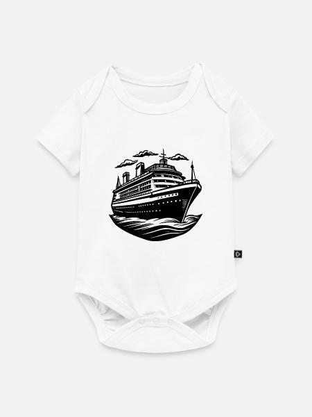 Kreuzfahrtschiff - Baby Premium Kurzarmbody - Weiß