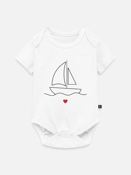 Motorboot-Sportboot - Baby Premium Kurzarmbody - Weiß