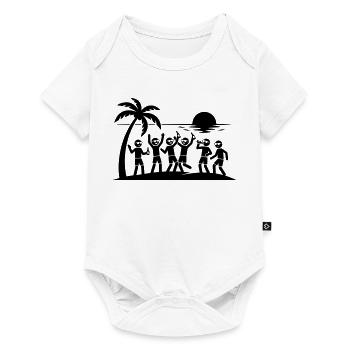 Équipe de plage pour fête de fin d’année - Body à manches courtes Premium Bébé - blanc - Devant