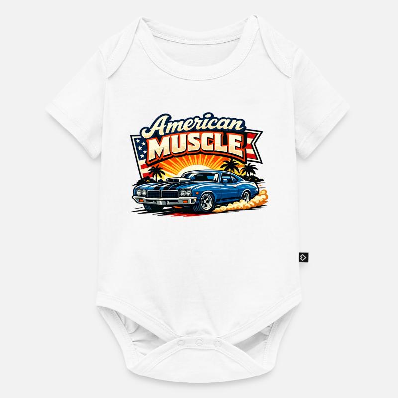 American_Muscle_3 - Body à manches courtes Premium Bébé - blanc