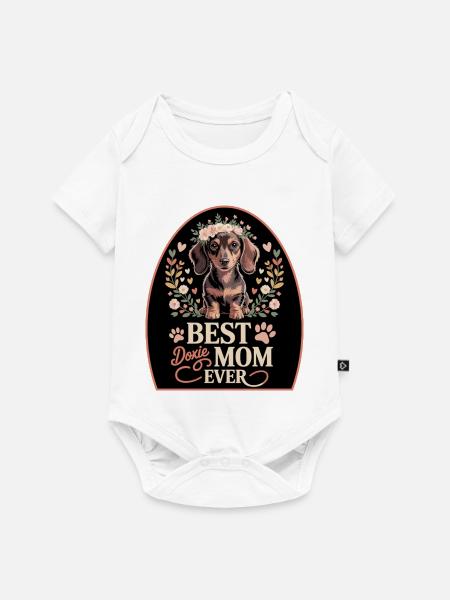 Bester Dackel Mama Moment - Baby Premium Kurzarmbody - Weiß