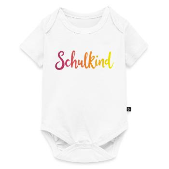 Schulkind Farbverlauf Rot-Gelb - Gradient Script - Baby Premium Kurzarmbody - Weiß - Vorne