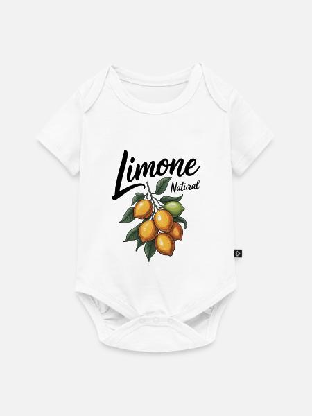 Zitronen Limone - Baby Premium Kurzarmbody - Weiß