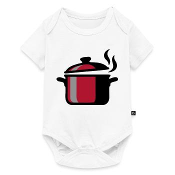 Cooking Pot Cooking Chef Restaurant Logo - Baby Premium short-sleeve bodysuit - white - Front
