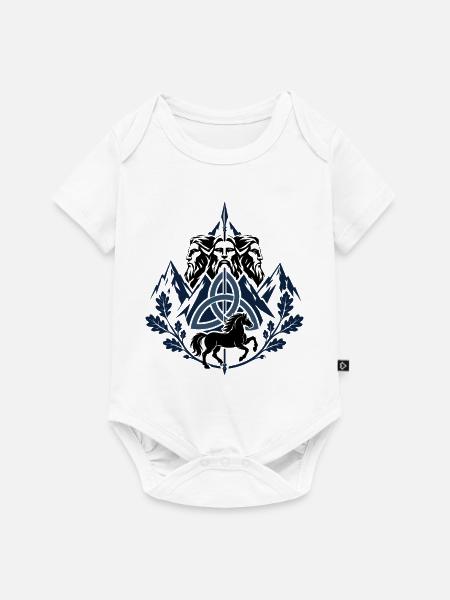 Triglav slawisches Wappen - Baby Premium Kurzarmbody - Weiß