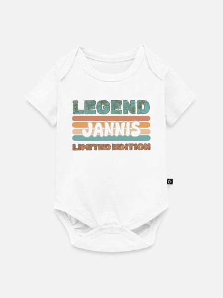 Spruch Jannis - Baby Premium Kurzarmbody - Weiß