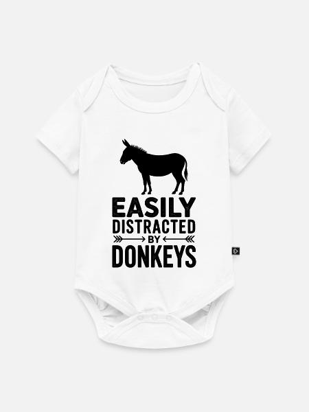 Esel Sprüche Esel Lustiges Esel Geschenk - Baby Premium Kurzarmbody - Weiß