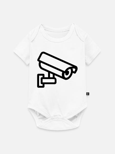 Kamera - Baby Premium Kurzarmbody - Weiß
