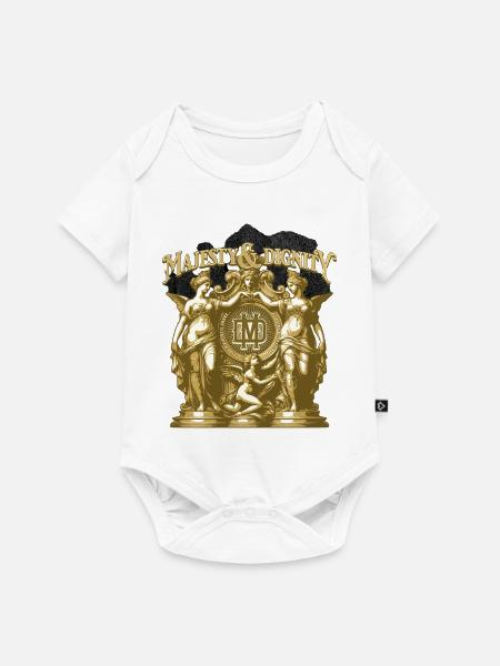 Majesty & Dignity Gold Crest - Baby Premium Kurzarmbody - Weiß