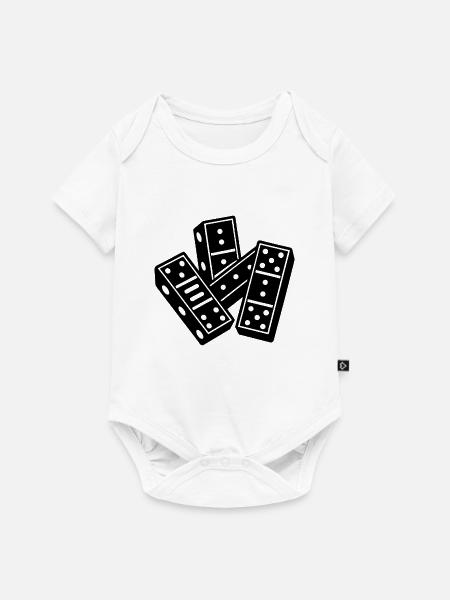 Dominosteine - Baby Premium Kurzarmbody - Weiß