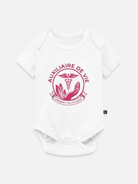 Social Life Assistant(pink) - Baby Premium Kurzarmbody - Weiß