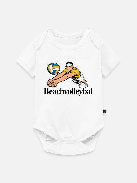 Beachvolleyball - Baby Premium Kurzarmbody - Weiß